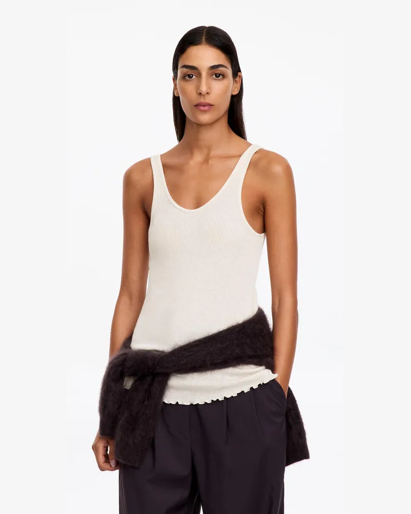 Arket Tanktop Aus Wolle Und Seide -Weiß Weiß