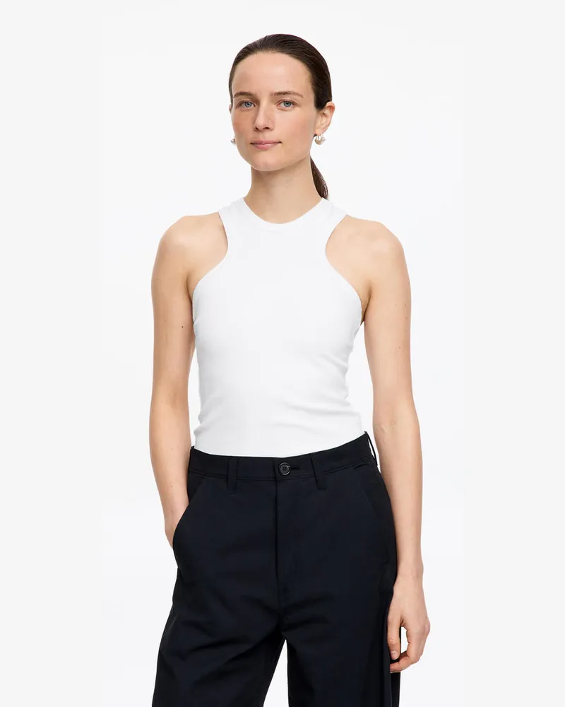 Arket Tanktop Mit Racerback -Weiß Weiß