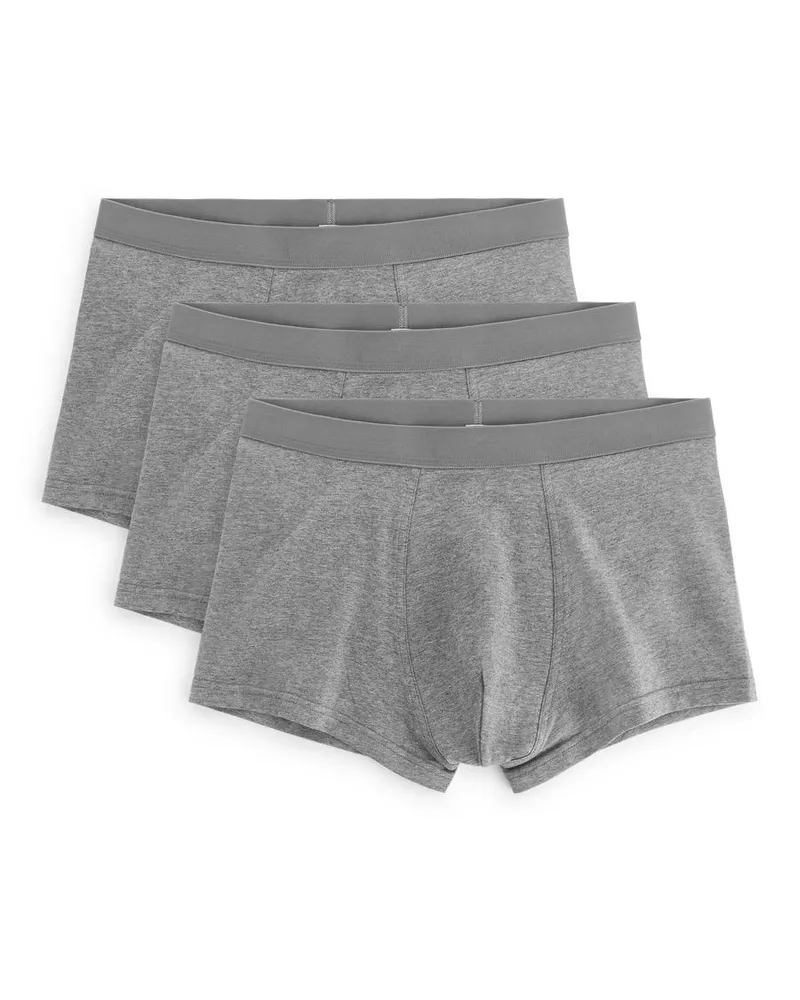 Arket Boxer Aus Jersey, 3Er-Set - Grau Graumeliert