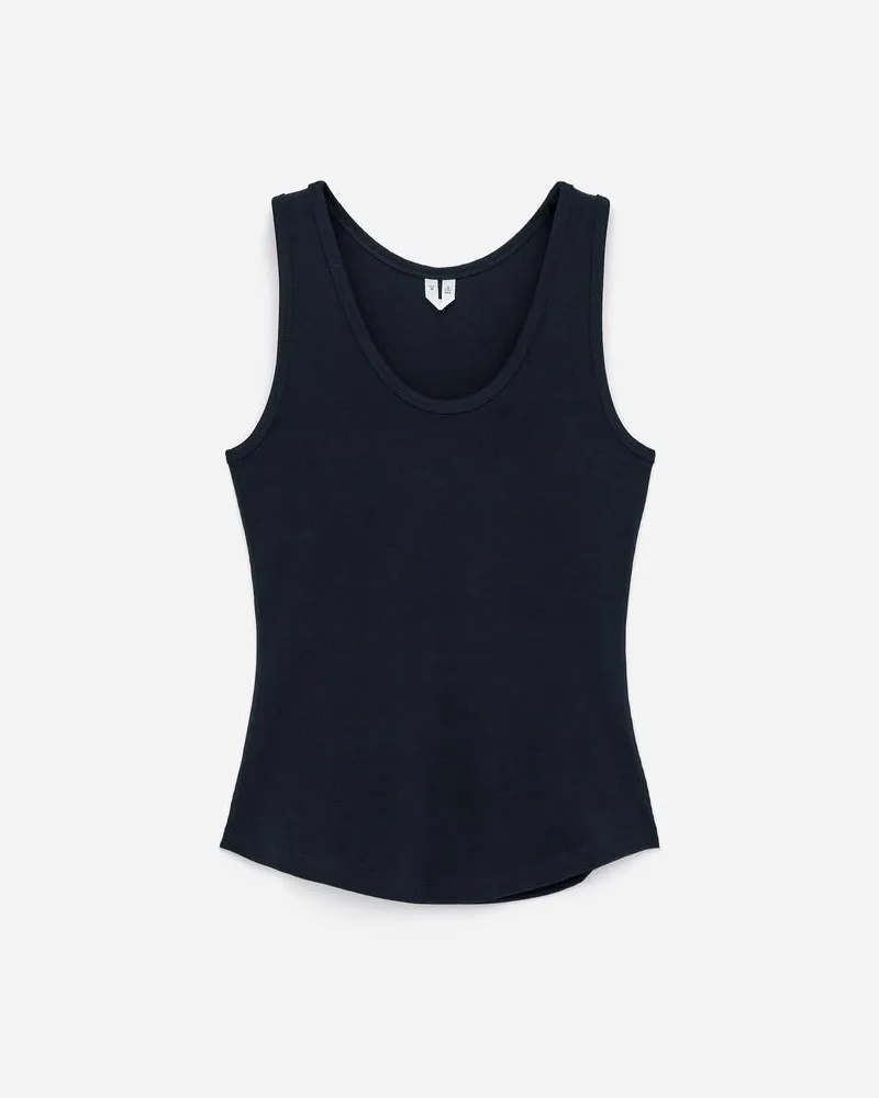 Arket Geripptes Tanktop - Blau Dunkelblau