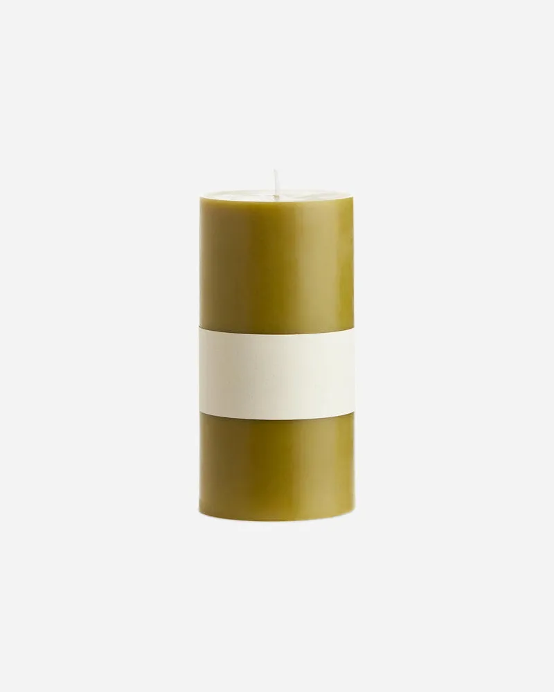Arket Stumpenkerze, 15 Cm - Grün Grün
