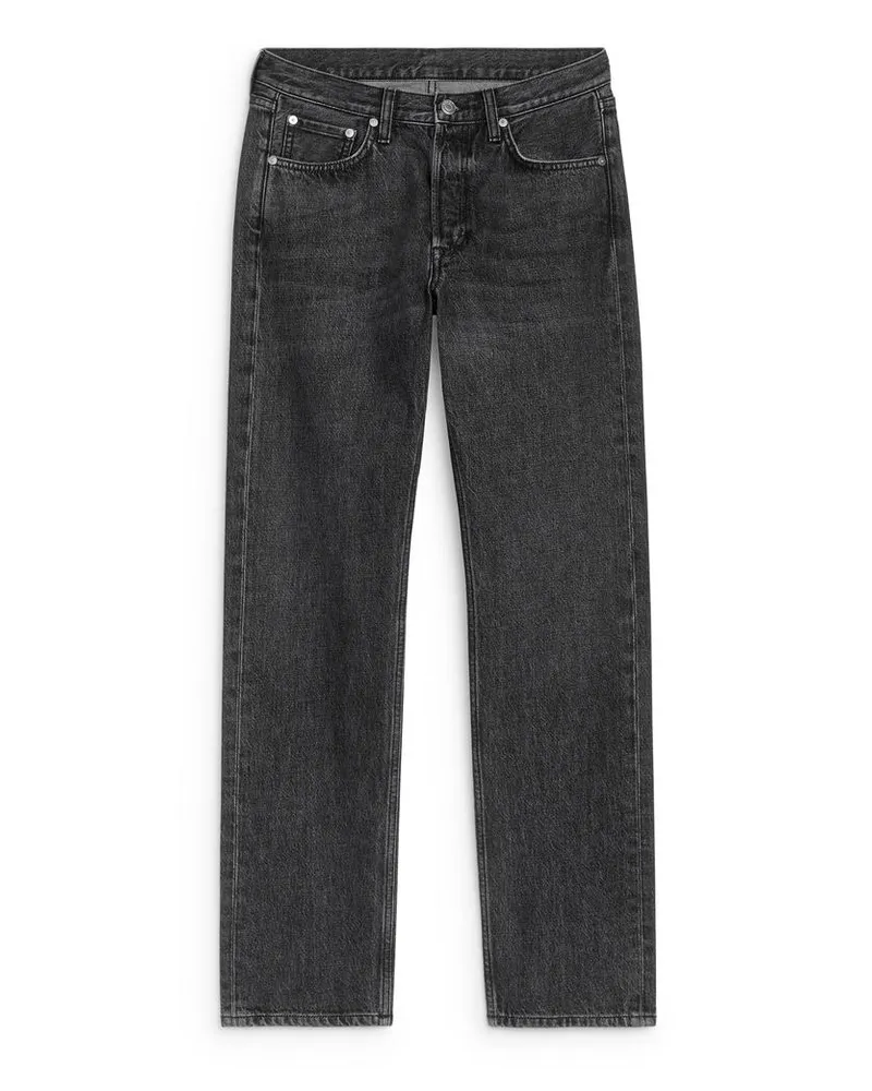 Arket Snow Straight Jeans - Grau Mittelgrau