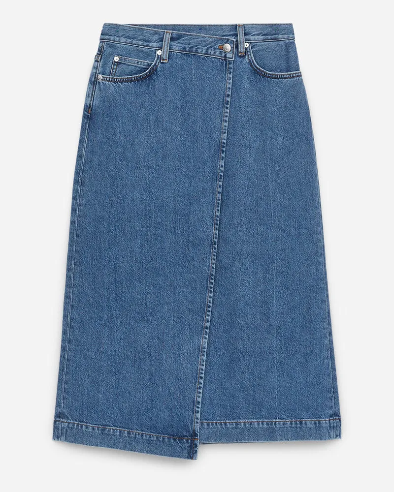 Arket Wickelrock Aus Denim - Blau Blau
