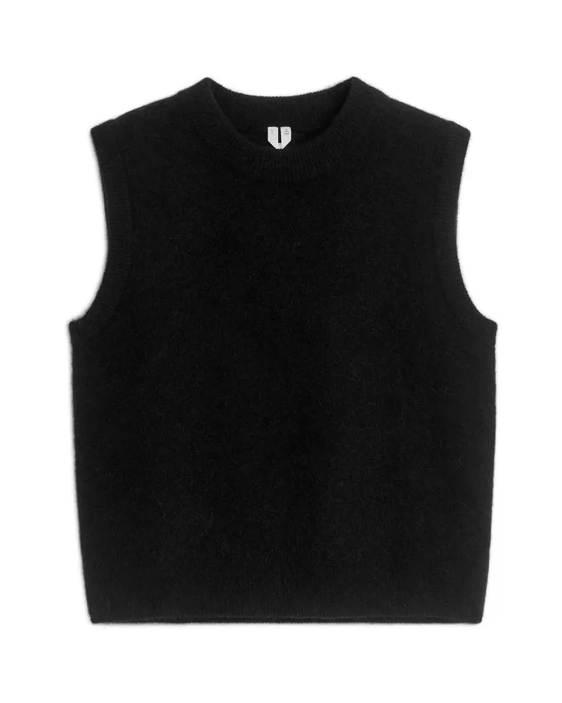 Arket Strickpullunder Aus Alpakawolle -Schwarz Schwarz