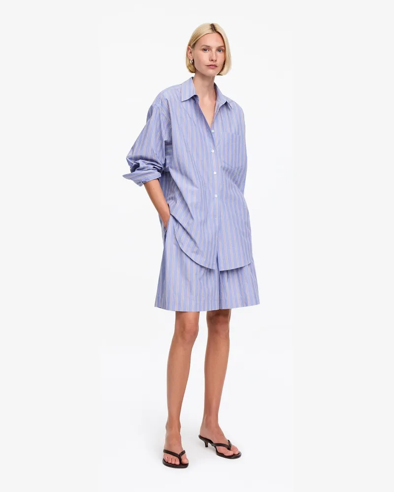 Arket Culotte Aus Baumwolle -Blau Blau