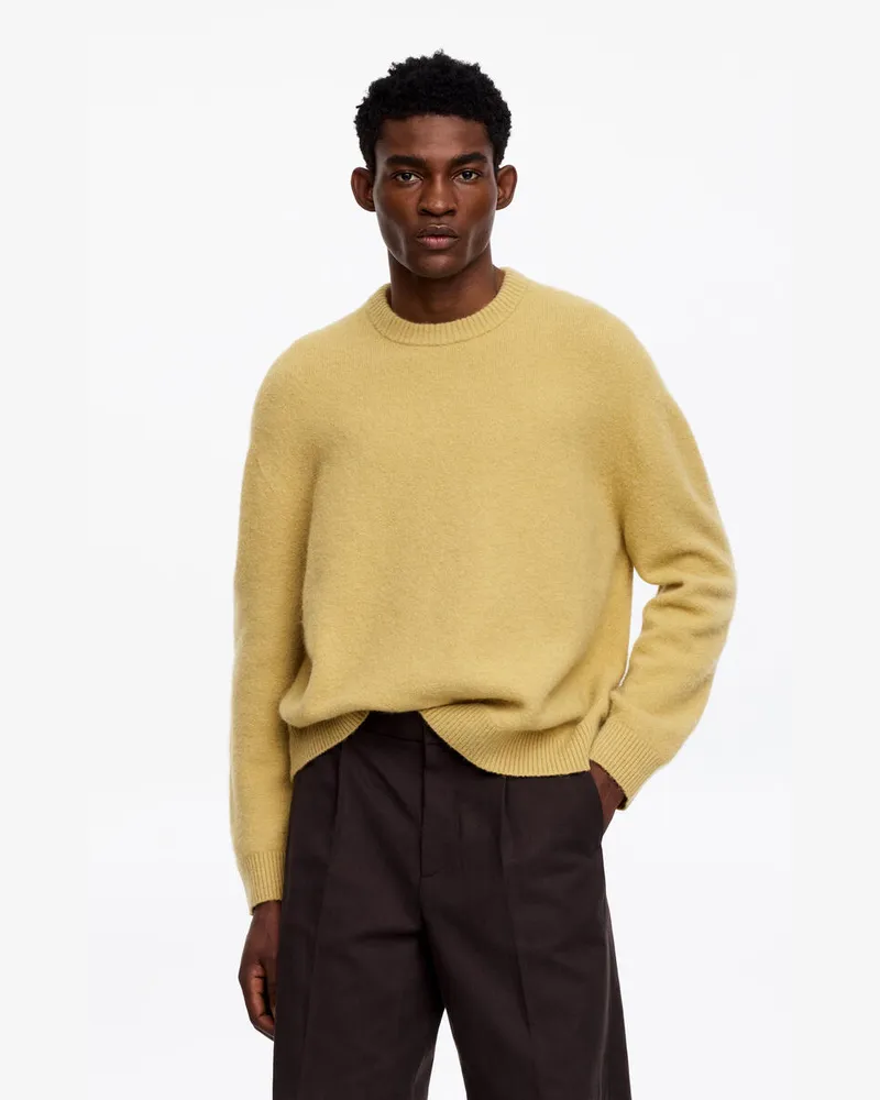 Arket Pullover Aus Alpaka- Und Merinowolle -Gelb Gelb