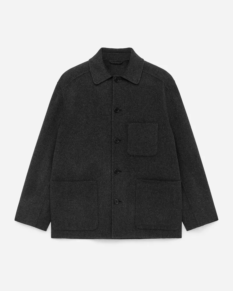 Arket Doubleface-Jacke Aus Wollmischung -Grau Grau