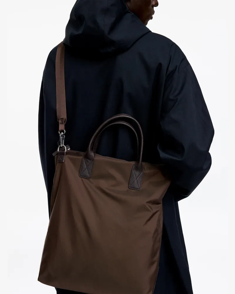 Arket Tragetasche Aus Nylon Und Leder -Braun Braun