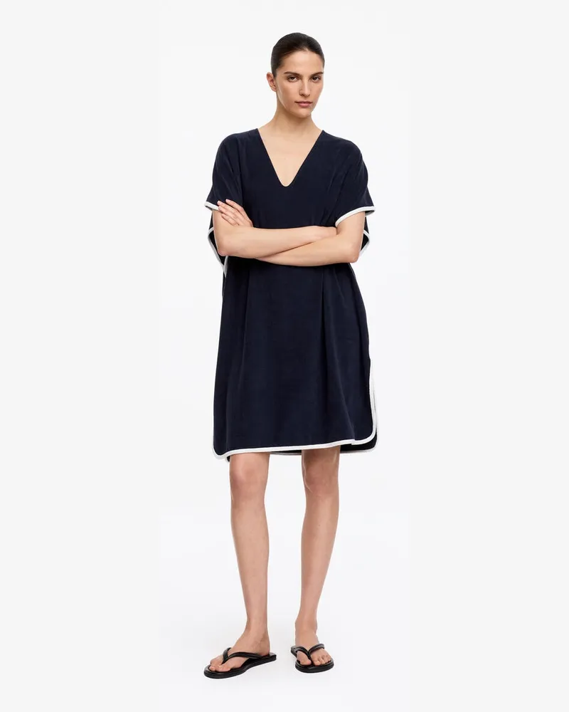 Arket Strandkleid Aus Frottee -Blau Blau