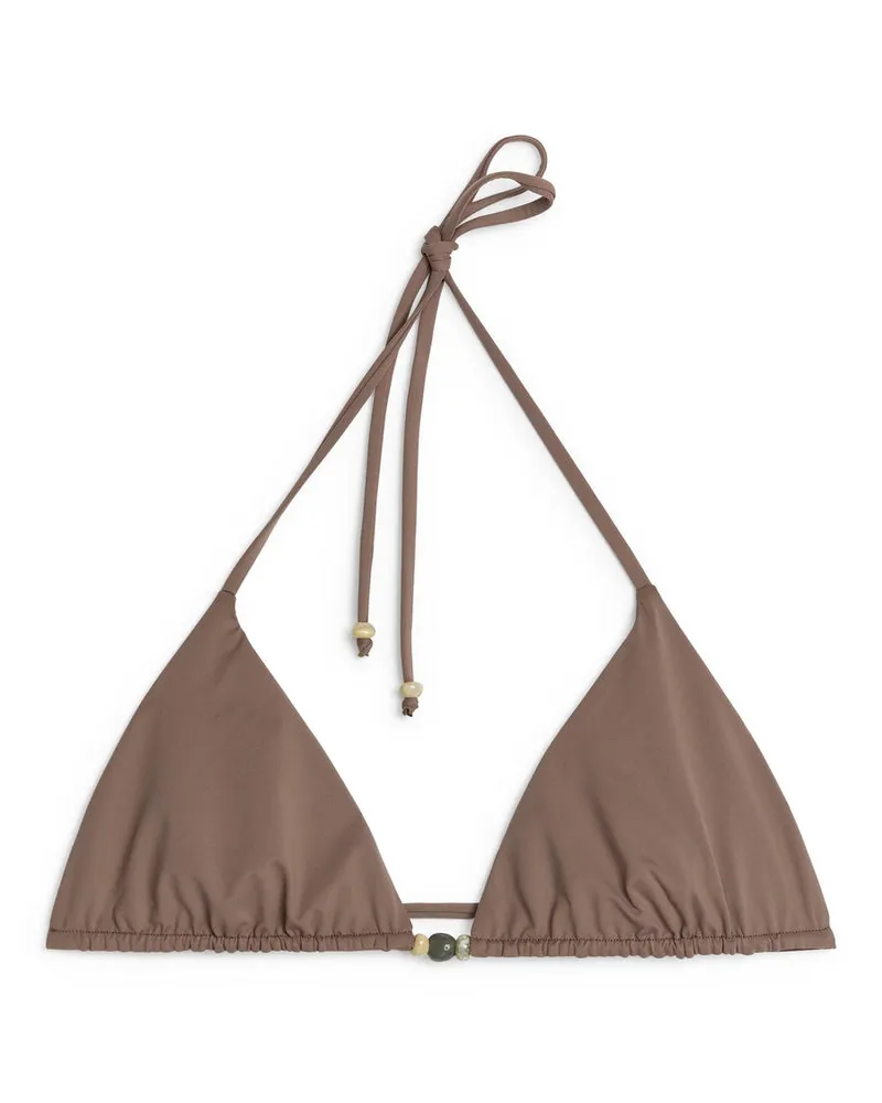 Arket Triangel-Bikinioberteil - Beige Taupe