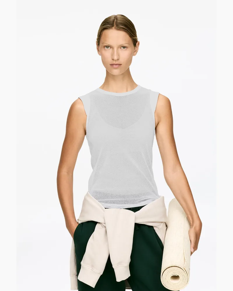 Arket Tanktop Aus Mesh -Weiß Weiß