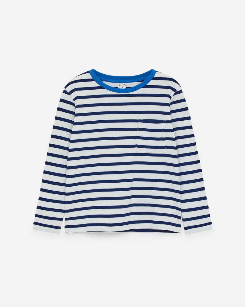 Arket Langarm-T-Shirt - Blau|Mehrfarbig|Weiß Weiß