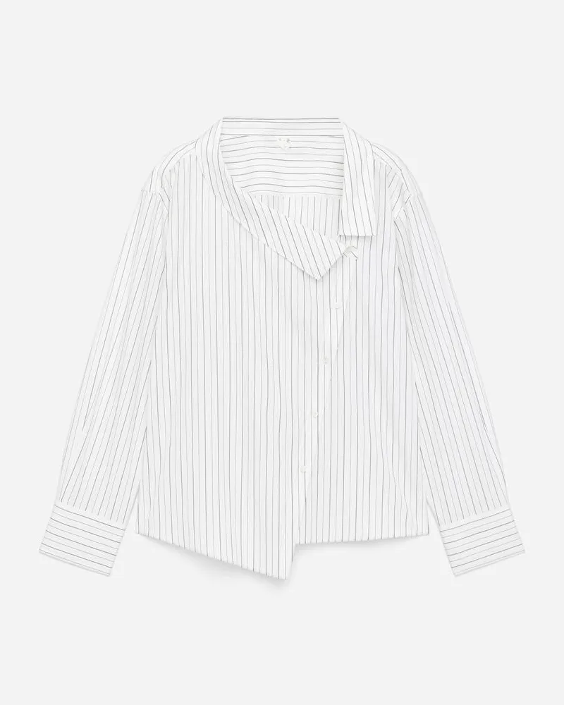 Arket Baumwollbluse Im Deconstructed-Look -Weiß Weiß