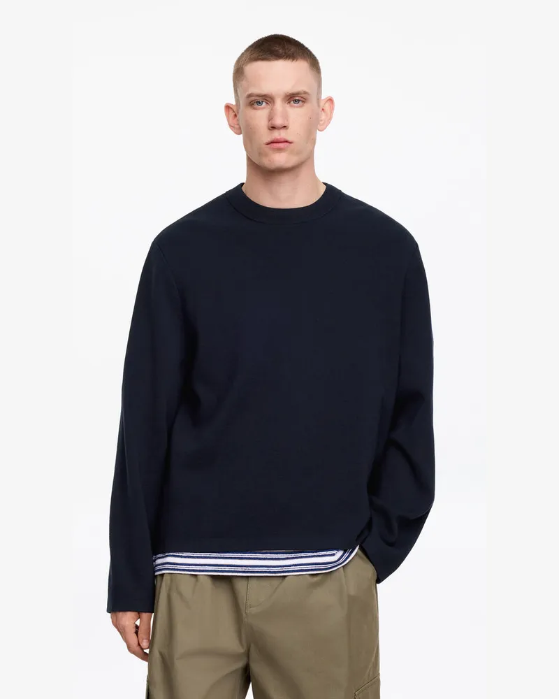 Arket Lockerer Pullover Aus Baumwollmischgewebe -Blau Blau