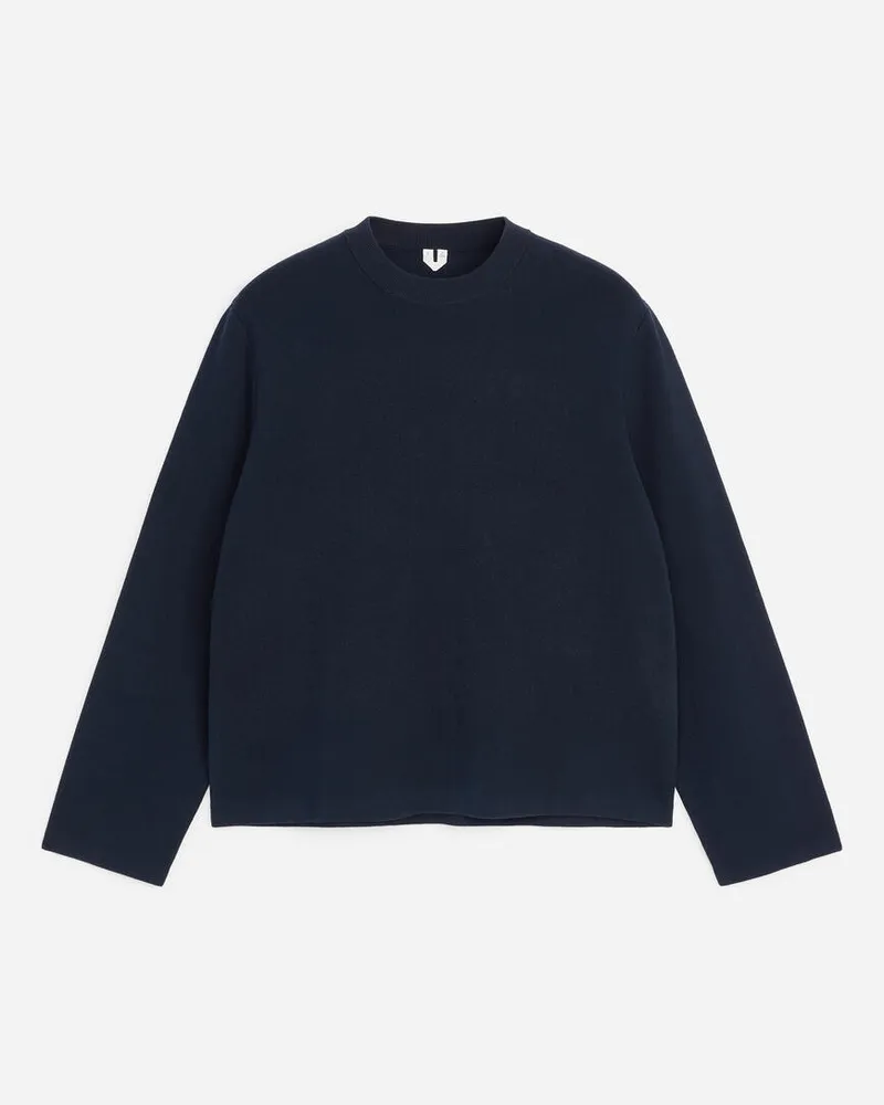 Arket Lockerer Pullover Aus Baumwollmischgewebe -Blau Blau