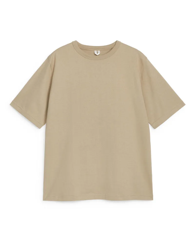 Arket Schweres T-Shirt - Beige Sand