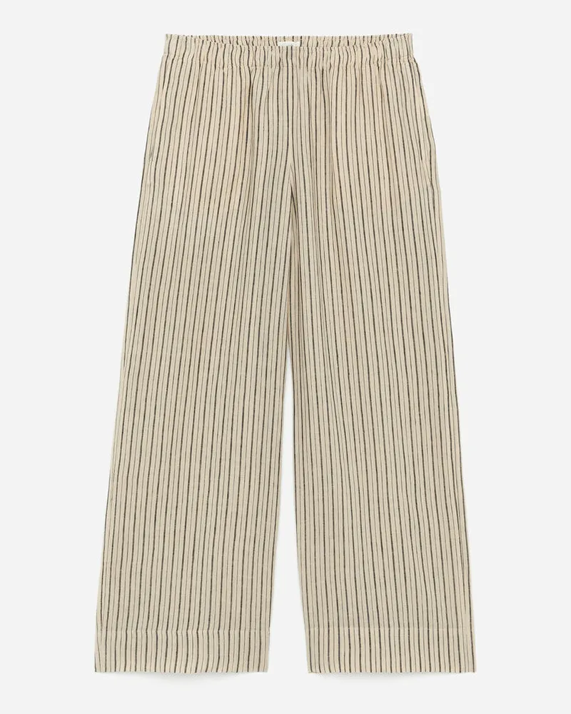 Arket Leinenhose - Beige|Schwarz|Mehrfarbig Beige