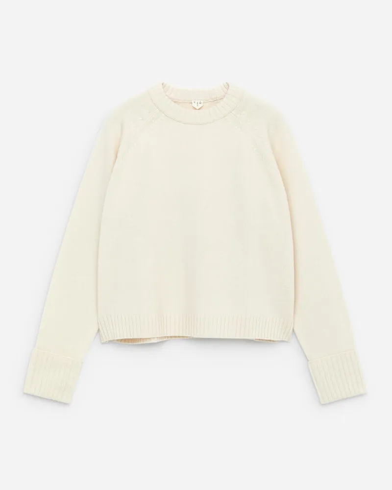 Arket Wollpullover Mit Umgeschlagenen Ärmeln -Weiß Weiß