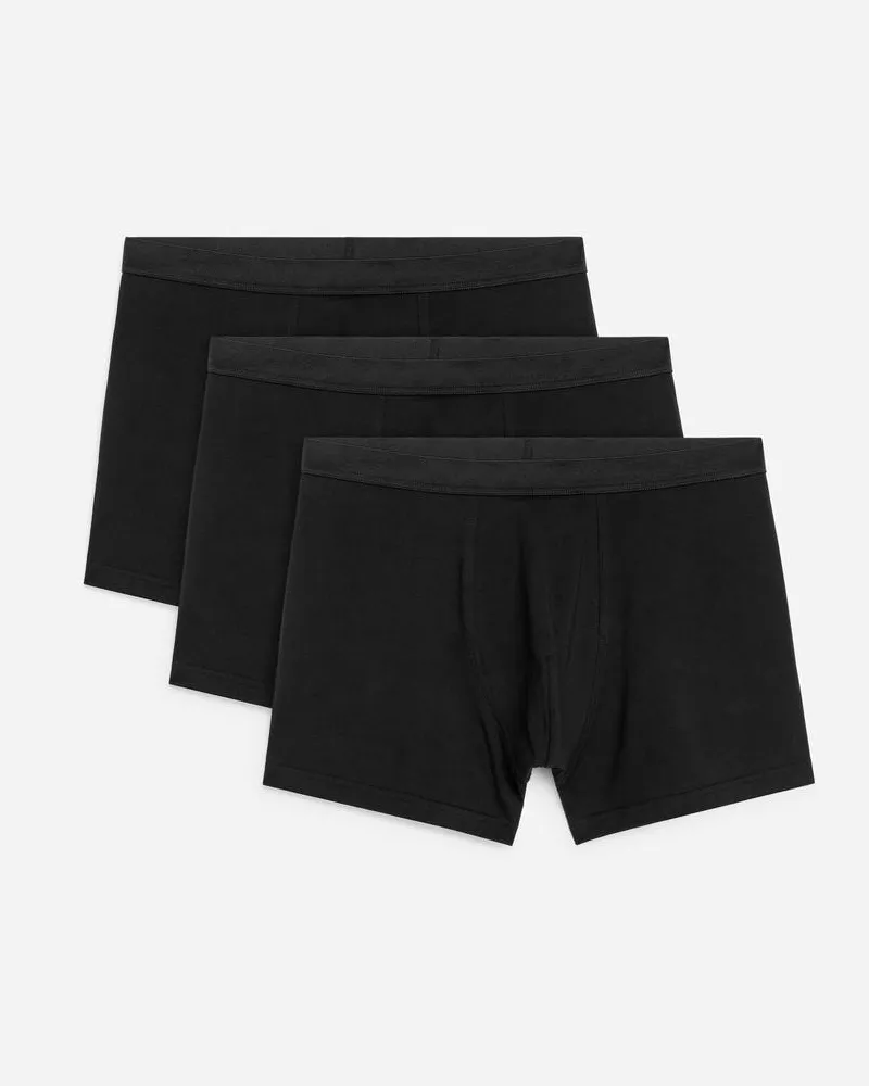Arket Lange Boxer Aus Jersey 3er-Set -Schwarz Schwarz