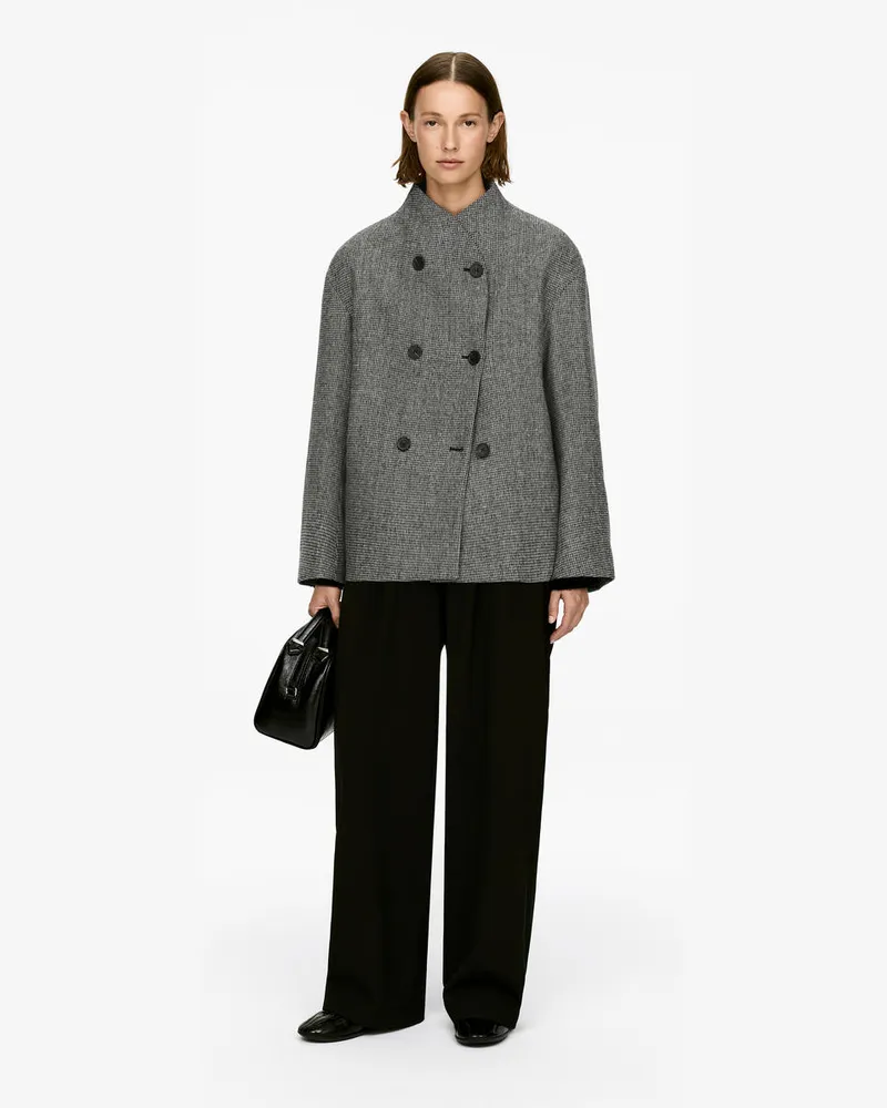 Arket Wolljacke Mit Schalkragen -Schwarz Schwarz