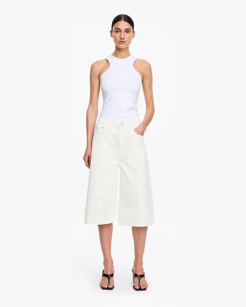 Arket Lange Jeansshorts -Weiß Weiß