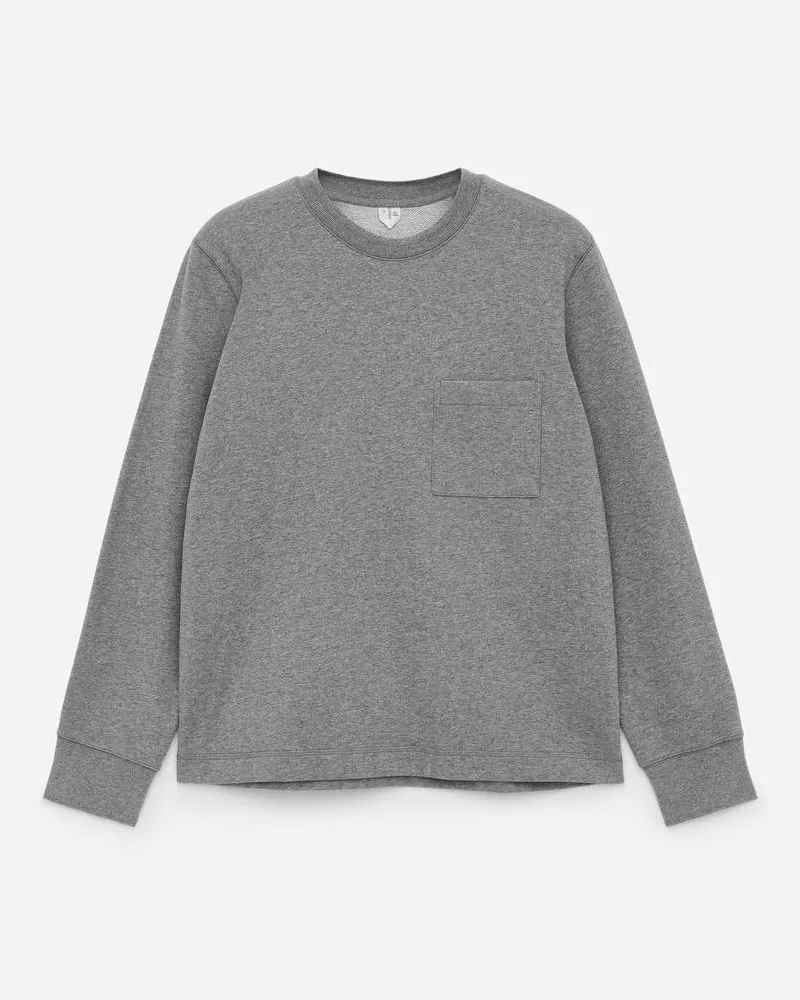 Arket Gerades Sweatshirt - Grau Graumeliert