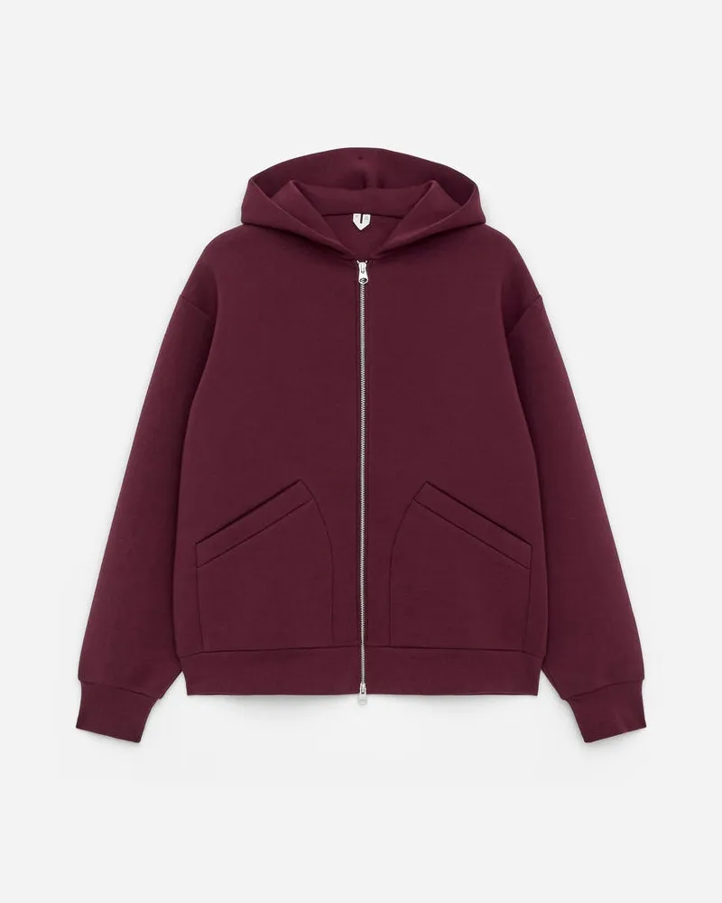 Arket Scuba-Kapuzenjacke Mit Reißverschluss -Rot Rot