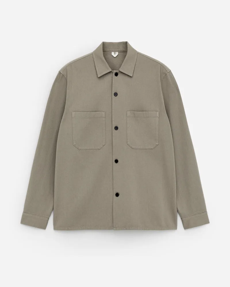 Arket Overshirt Aus Baumwolltwill -Grau Grau