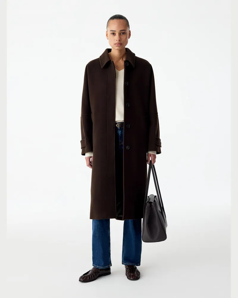 Arket Wool-Blend Relaxed Coat -Braun Braun