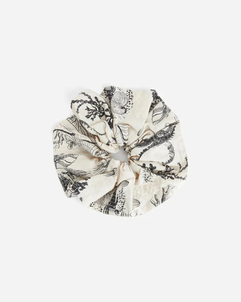 Arket Bedrucktes Scrunchie - Schwarz|Mehrfarbig|Weiß Cremeweiß