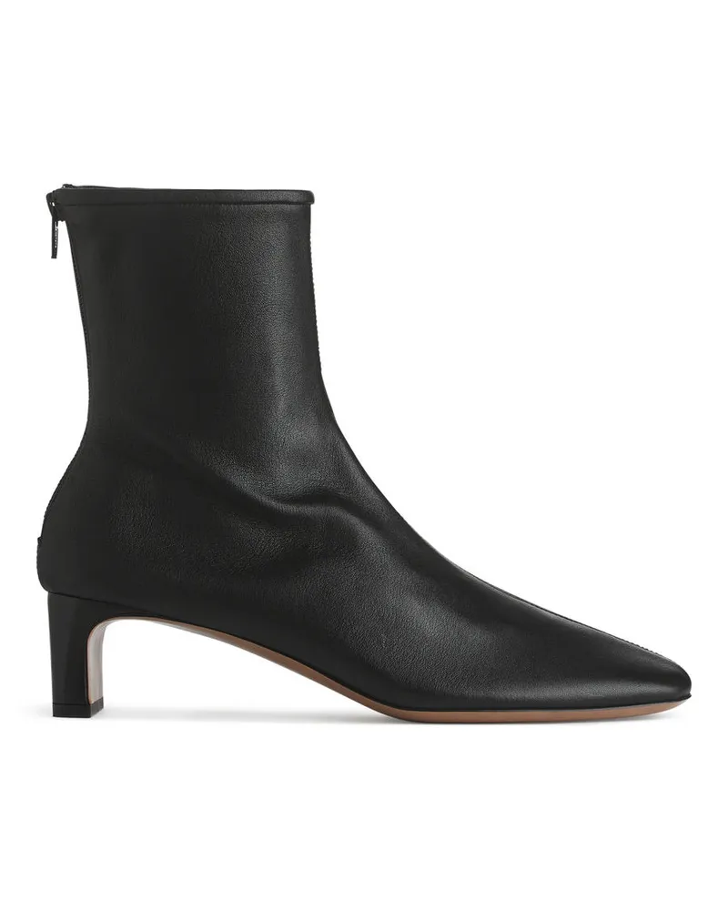 Arket Sock Boots Aus Stretchleder - Schwarz Schwarz