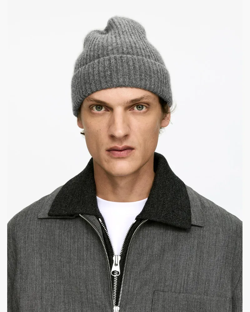 Arket Beanie Aus Kaschmir Und Wolle -Grau Grau