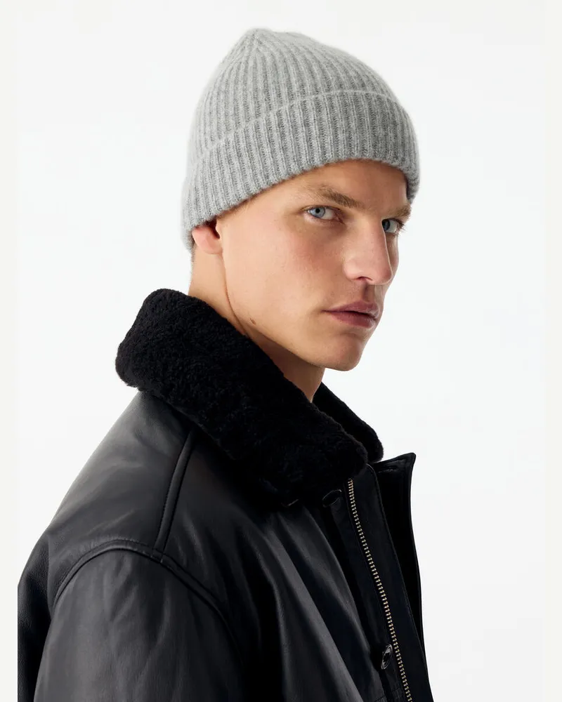 Arket Beanie Aus Kaschmir Und Wolle -Grau Grau