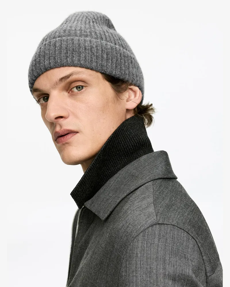 Arket Beanie Aus Kaschmir Und Wolle -Grau Grau