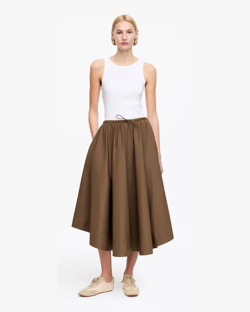 Arket Weiter Baumwollrock -Braun Braun