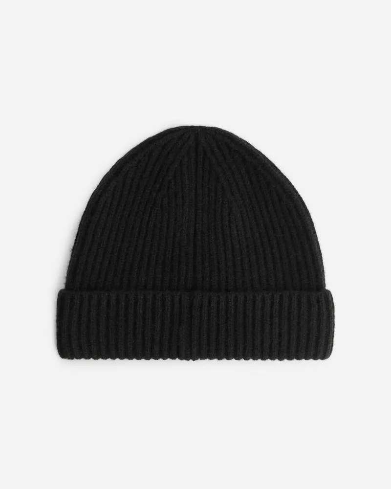 Arket Beanie Aus Kaschmir Und Wolle - Schwarz Schwarz