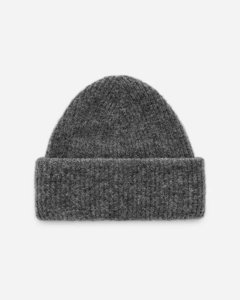 Arket Beanie Aus Alpaka- Und Merinowolle - Grau Dunkelgrau
