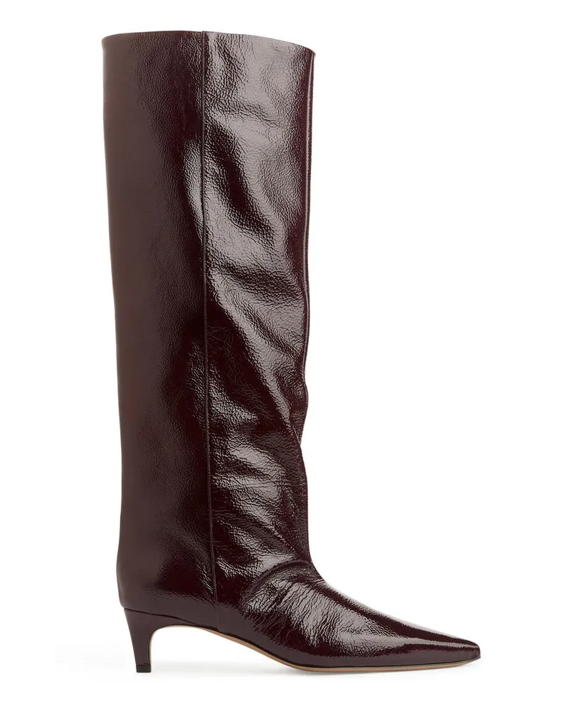 Arket Spitze Boots Mit Kitten-Heel-Absatz -Rot Rot