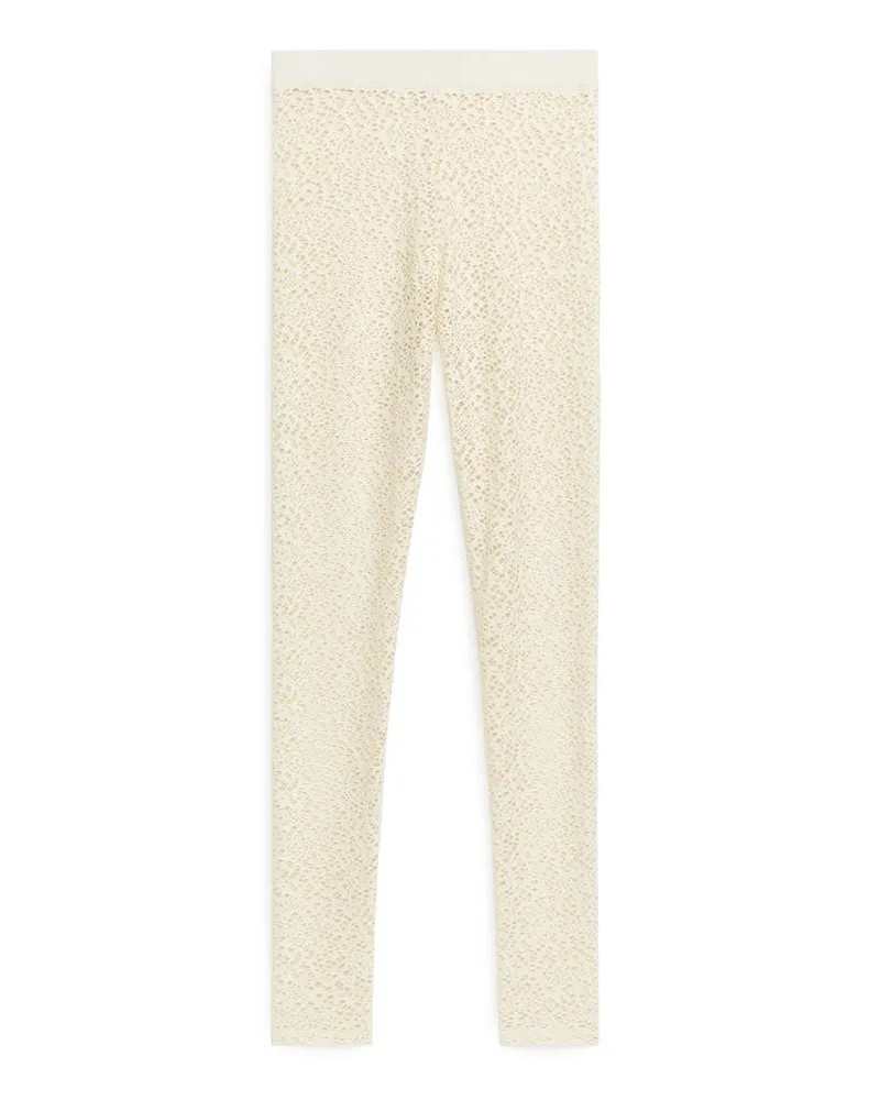 Arket Leggings Aus Spitze - Beige|Mehrfarbig|Weiß|Gelb Cremeweiß