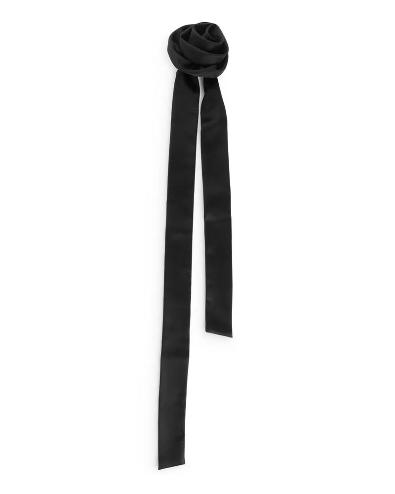 Arket Halskette Zum Binden Mit Rose - Schwarz Schwarz