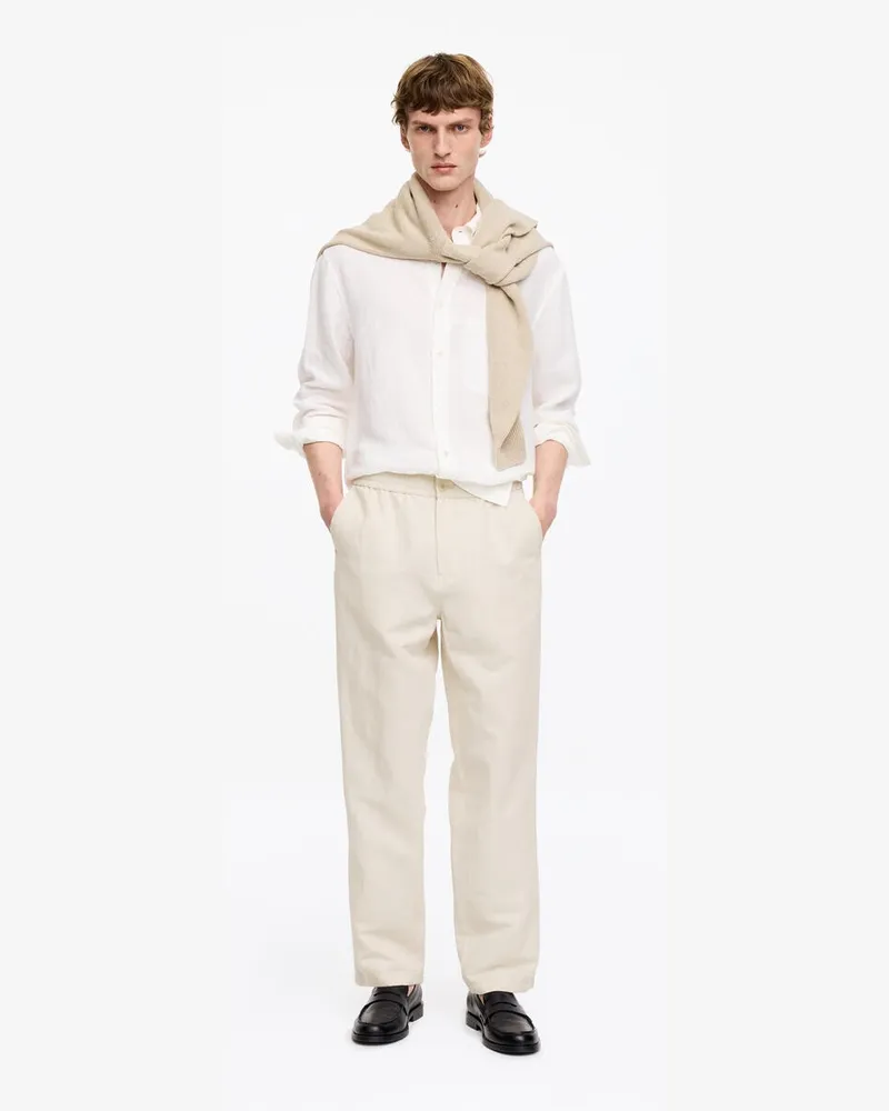 Arket Hose Aus Leinenmix -Beige Beige