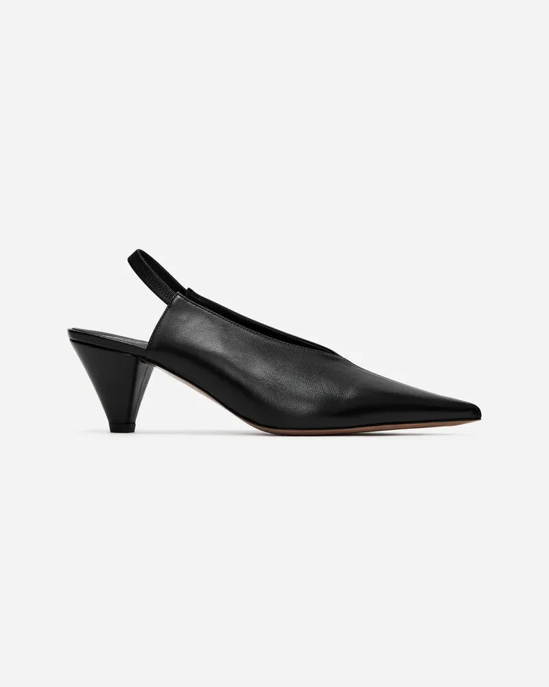 Arket Slingback-Lederpumps -Schwarz Schwarz