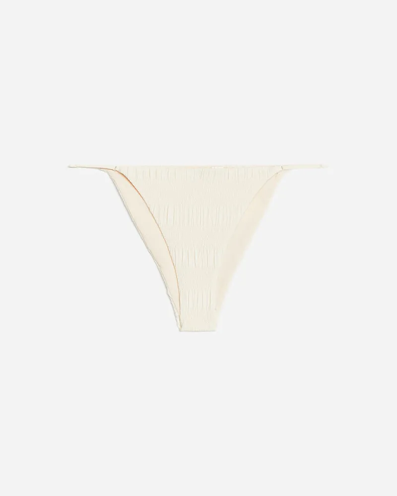 Arket Gesmokte Bikinihose - Weiß Weiß