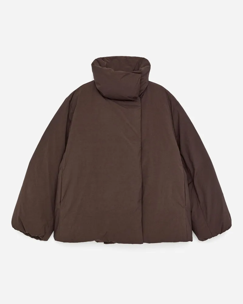 Arket Upcycled Down™ Jacke Mit Hohem Kragen -Braun Braun