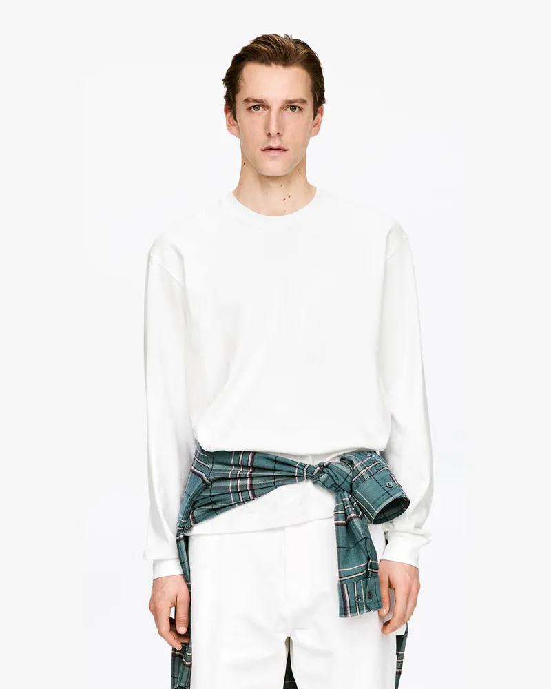 Arket Langarmshirt -Weiß Weiß