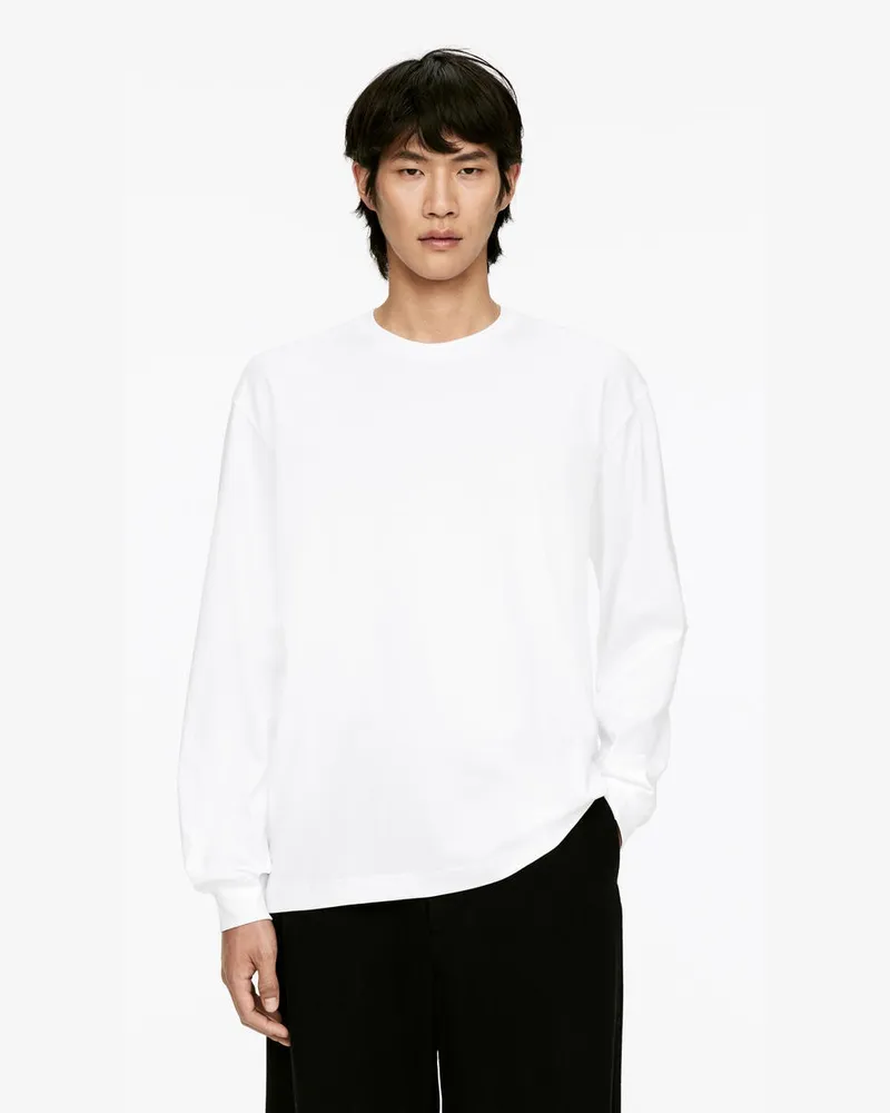 Arket Langarmshirt -Weiß Weiß