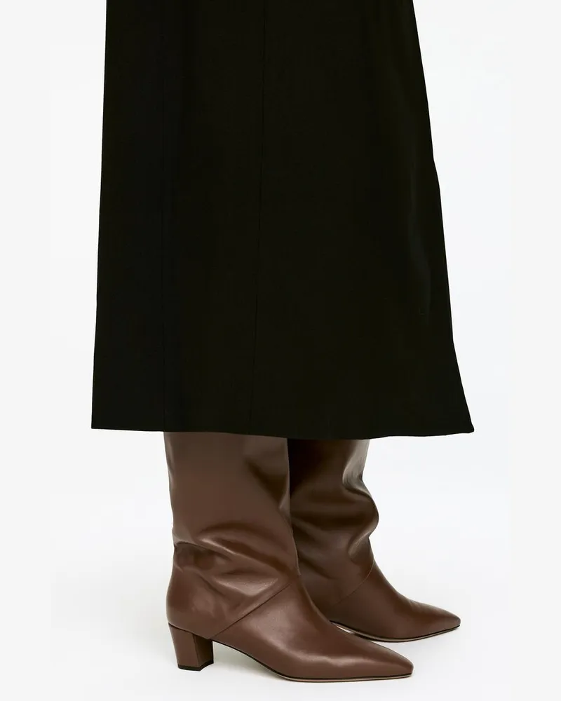 Arket Wadenhoher Lederstiefel -Braun Braun