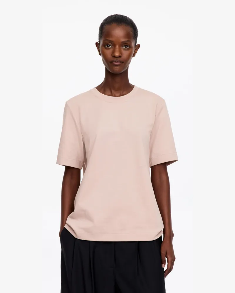 Arket Formbeständiges Signature-T-Shirt -Rosa Rosa