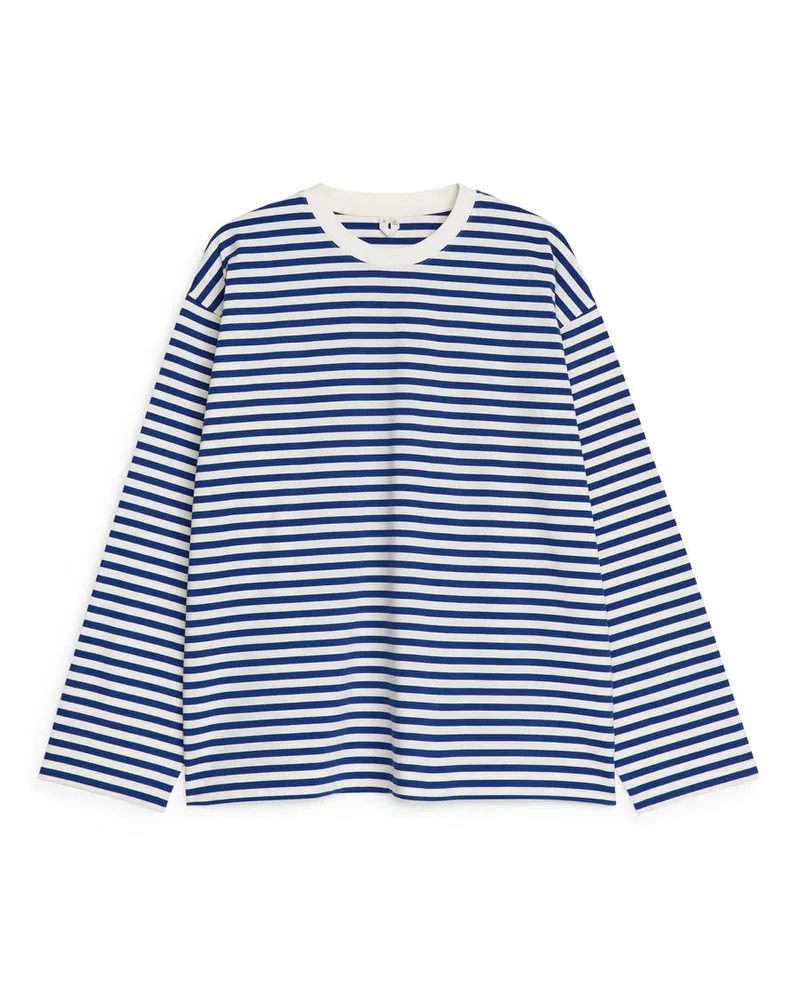 Arket Gestreiftes T-Shirt - Blau|Mehrfarbig|Weiß Hellblau