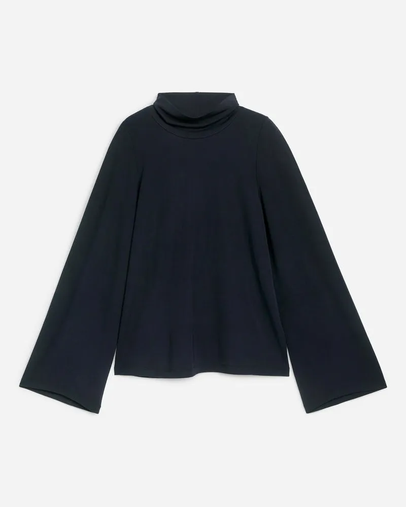 Arket Oberteil Mit Ausgestellten Ärmeln -Blau Blau